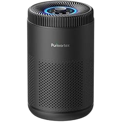 Purivortex Air Purifier for Bedroom, HEPA Air Purifier for Smoke, Dust, Pollen, Pet Dander, Odor & Hair, Quiet Portable Air Cleaner with Sleep Mode, Covers Up to 540 Sq Ft, AC300 Pro Black