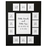 Baby’s First Year Picture Mat - No Frame – Little Hands and Little Toes Photo Collage – 13 Baby Pict