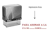 Reutilizable eloria Para Abonar A La Self Inking Sello de goma Empresarial Personalizado Sello de Oficina, Color: Rojo Tinta