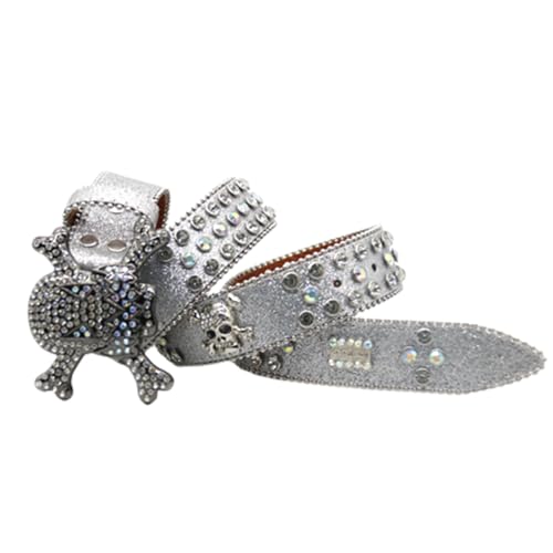 Ceinture unisexe cloutée de strass pour illuminer vos soirées festival et tenues punk rock