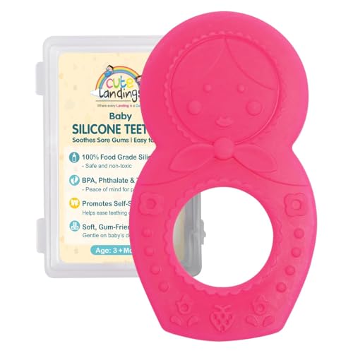 Image of Silicone Teething Toy for Newborn Baby Girls & Boys| BPA-Free, Food-Grade | Gum Relief, Chewing Aid |Teether| Easy-to-Grip Essentials (3+ Months)
