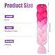 Aomig Braids Extensions, 2PC Ombre Kunsthaar zum Einflechten,24 Haarsträhnen zum Braiding Hair, Einflechten Haar Flechten Extensions für Haar Box Braid Einflechten Zöpfe（Rosa/Hellrosa ）