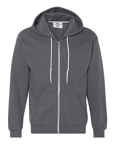 Anvil Full-Zip Sweatshirt. 71600 XL Charcoal