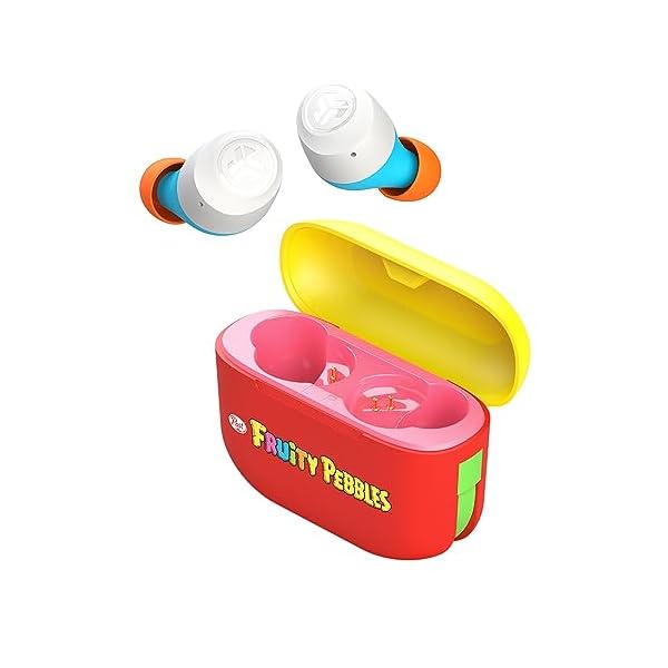 JLab Limited Edition Fruity Pebbles Go Air Pop True Wireless Bluetooth Earbuds + Charging Case, Dual Connect, IPX4 Sweat Resistance, Bluetooth 5.1 Connection, 3 EQ Sound Settings