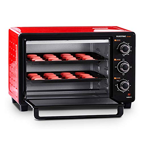 Mini Backofen 30 Liter, Pizzaofen, Minuten Timer, Herhausnehmbares Krümelblech, Kleiner Backofen, 1500 Watt