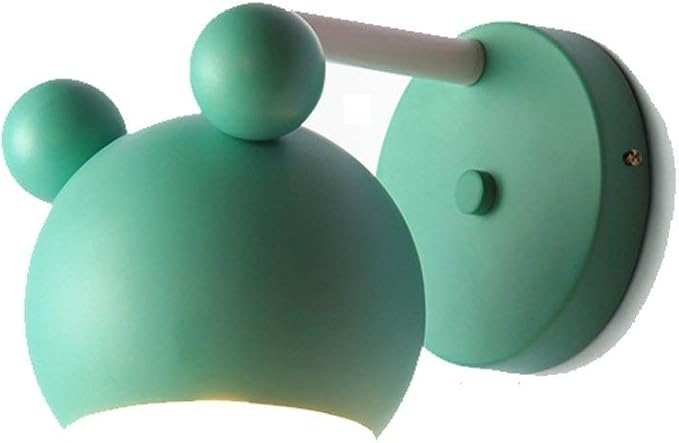 NZDY Nordic Wall Lamp Simple Wrought Iron Candy Color White Green Pink Retro Cute Creative Modern E27 Living Room Restaurant Study Bath Corridor Bedroom 15Cm*24Cm Wall Lamp,Green