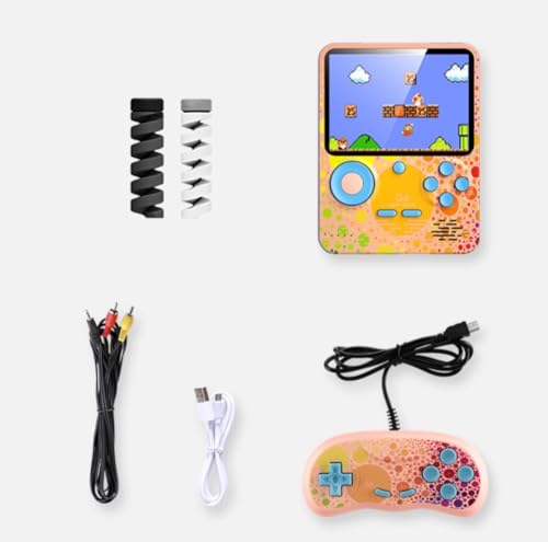 Image of Like Star G6 Video Game for Kids 666 in 1 Retro Game Box with 3.5 in Display & A Power Bank Feature of 6000 mah Battery for 2 Player, Can Play On TV, Games Like Contra, Tank Etc. (Pink Blue)