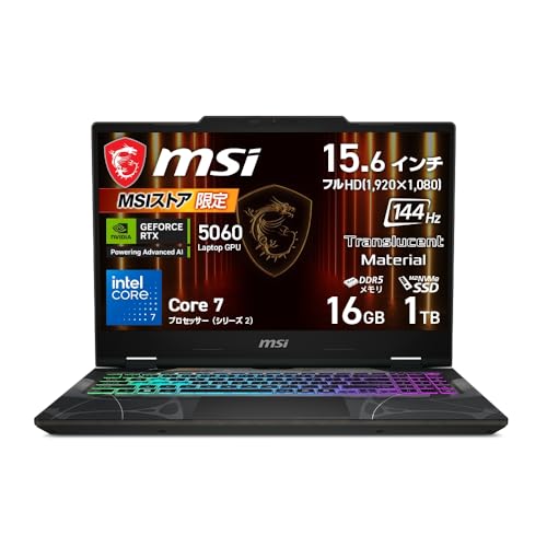 Amazon.co.jp: MSI ゲーミング ノートPC Cyborg 15 【スケルトン