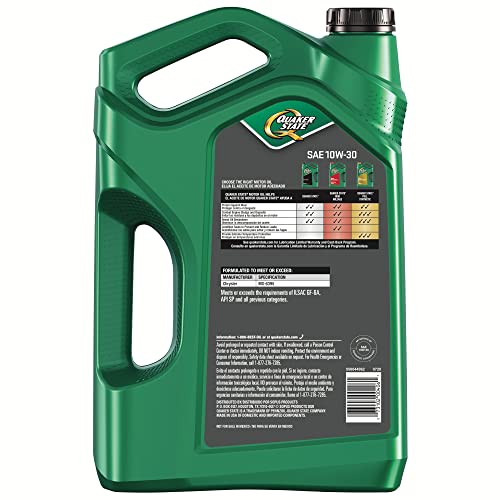 Quaker State Motor Oil, Conventional 10W-30 (5-Quart, Single Pack) #TOP1