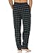 Amazon Essentials Men's Breathable Flannel Pajama Pant (Available in Big & Tall), Black Grey Buffalo Plaid, Medium