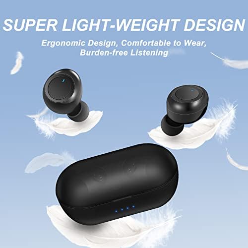 Mokoo Wireless Earbuds Bluetooth 5.0 Headphones IPX7 Waterproof Sports Wireless Headsets with 30H Cycle Playtime Built-in Mic with Charging Case Air Buds Pro Touch Control Ear Buds Stereo Earphones