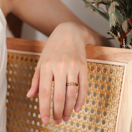 Egnaro Thin and Stackable Silicone Ring:2.5mm Wide - 2mm Thick Rubber Rings Women with Half Size,4-8 Variety Multipack4