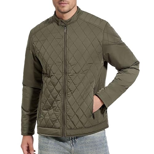 Blouson aviateur matelassé diamant coupe-vent col montant