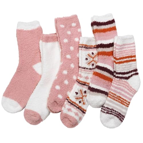 Image of Fuzzy Socks for Women Fluffy Cozy Slipper Socks Fall Halloween Socks Gifts | Soft Thick Plush Warm Socks, Christmas Winter Gifts for Ladies,Comfortable Indoor Home Socks, Sleep Slipper Socks