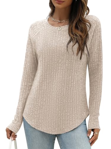 MixShe Womens Sweaters 2025 Fall Fashion Crewneck Tunic Tops S-XXL3