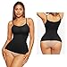 FeelinGirl Women's Tummy Control Shapewear Tank Tops - Seamless Body Shaper Compression Top Cami Shaper Waist Slimmer 2 Pack Black XXL