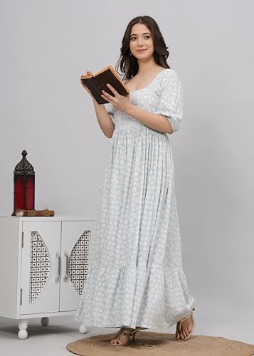 Image of Daevish Women's Rayon Fit and Flare Midi Casual Dress