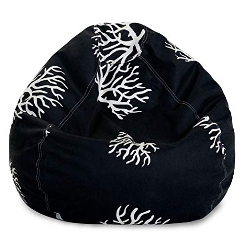 Majestic Home Goods Coral Bean Bag, Small, Black