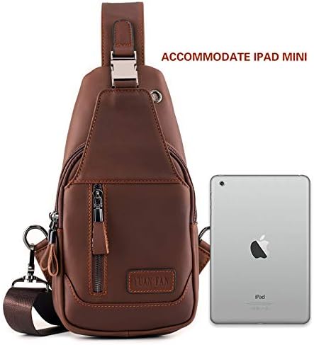  Genuine Leather Sling Bag for Men, Chest Shoulder CrossBody Concealed Carry Bag for Men Anti Theft Travel Purse
| Men's