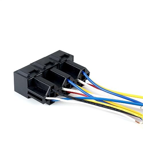 Relais de voiture 12V 40A à haute intensité avec base croisée 4 pieds câblée