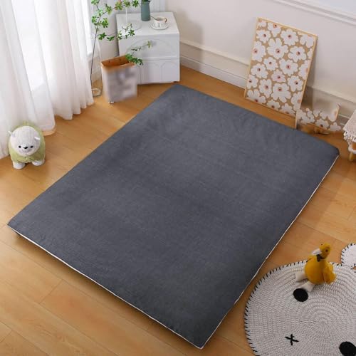 Générique 100% Coton Housse De Matelas pour Japonais Matelas Futon,Housse De Protection Couvercle Anti-poussière pour Traditionnel Sol Matelas Futon,avec...