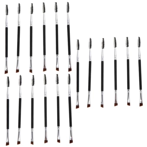 Angoily 3sets Travel Size Eyebrow Makeup Set 2-in-1 Lash and Eyebrow Brush Lash Curling Tool Variety Easy Cleaning Aluminum Wood 6pcs*3