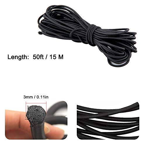 image for 20 Pcs Plastic Cord Locks kit Elastic Bungee Nylon Shock Cord 1/8