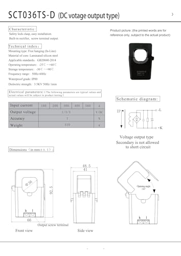 Transformateur SCT036TS-D 400A idéal pour suivre la consommation du bâtiment
