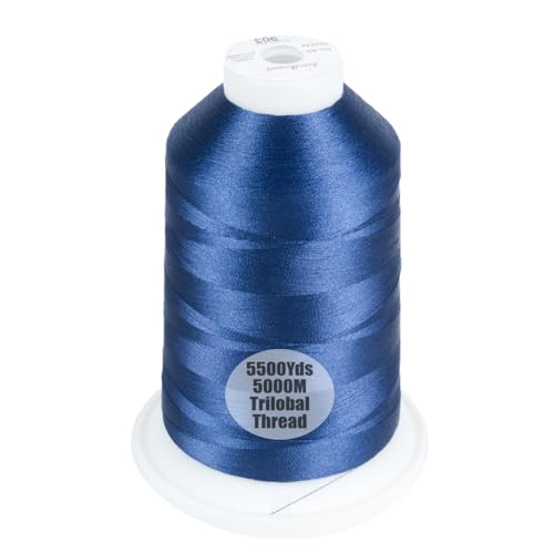 Simthread 5500Yds/5000M 40WT Polyester Embroidery Thread Navy Blue 903