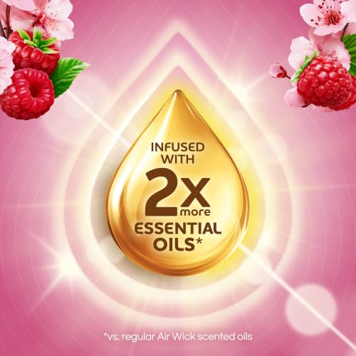 AIR WICK Scented Oil Vibrant Refill Cherry Blossom & Raspberry 5 ct. | Air Wick plug in refill, infused with essential oils;air fresheners for home, room,bathroom,bedroom & office.Use as directed - image 4