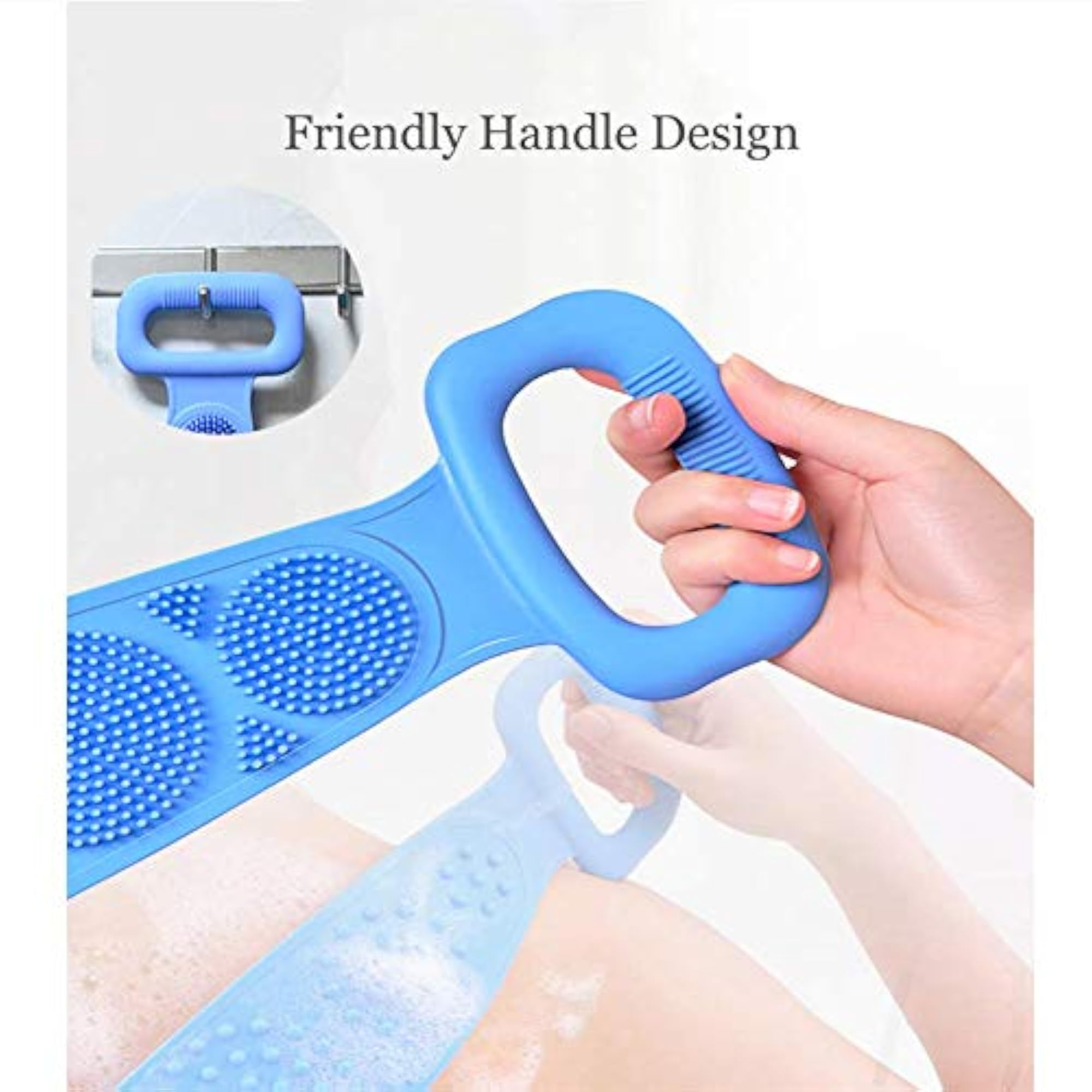 Lukciplus Silicone Back Scrub, Exfoliating Bath Shower Body Brush
