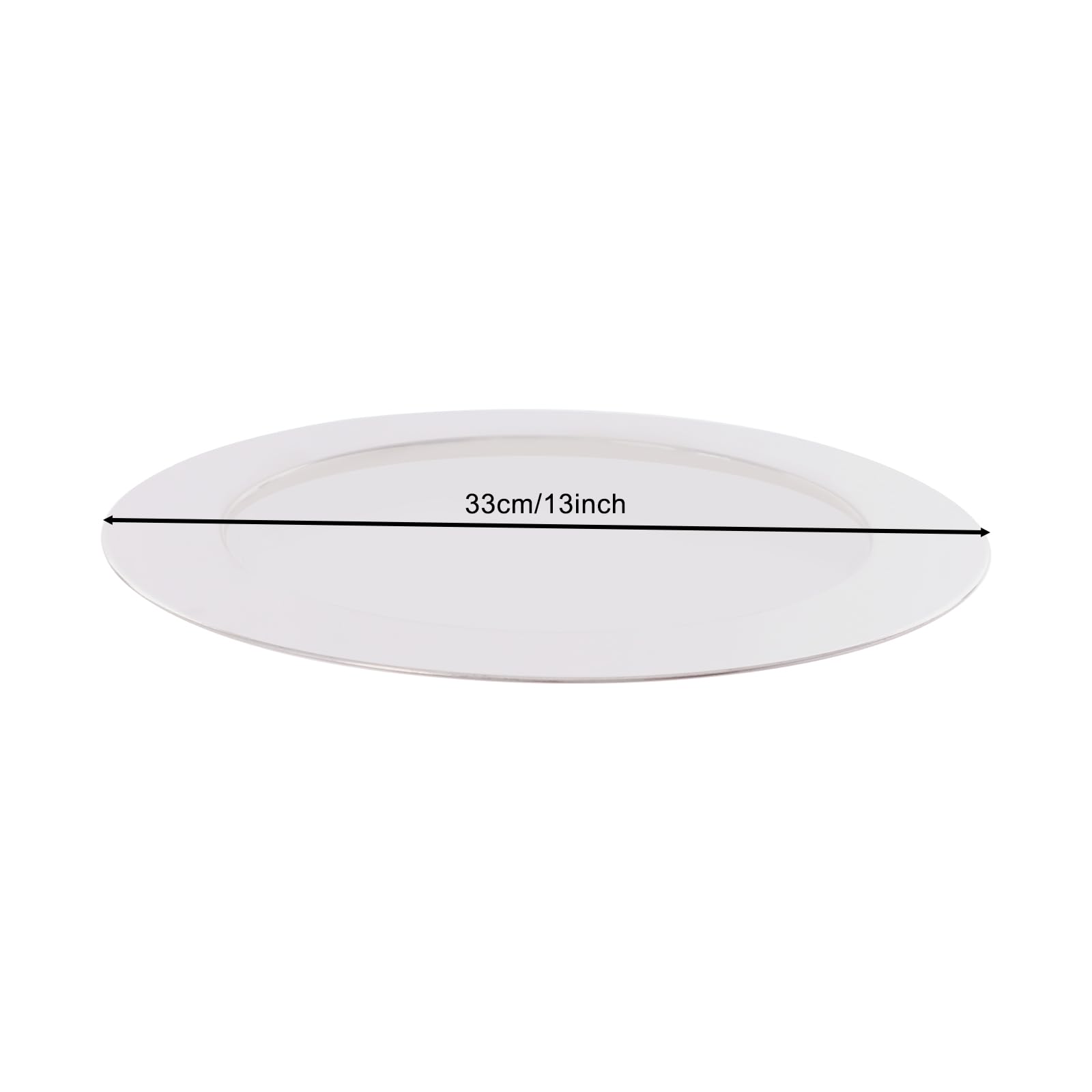 Paquete de 24 platos de carga dorados de 33 cm, acero inoxidable 410 con borde en relieve, platos decorativos reutilizables para boda, Navidad, Halloween, fiesta, banquete, decoración de mesa de