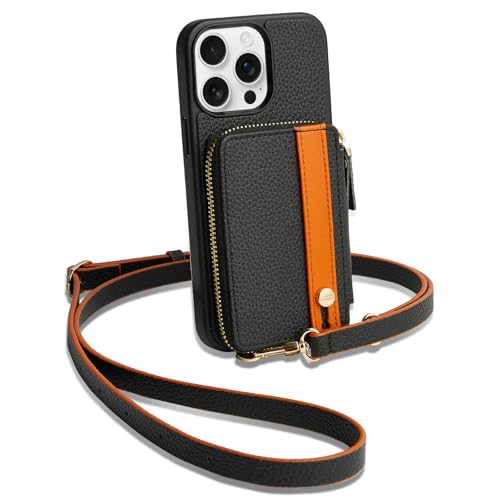 LAMEEKU iPhone 15 Pro Max wallet case with card holder