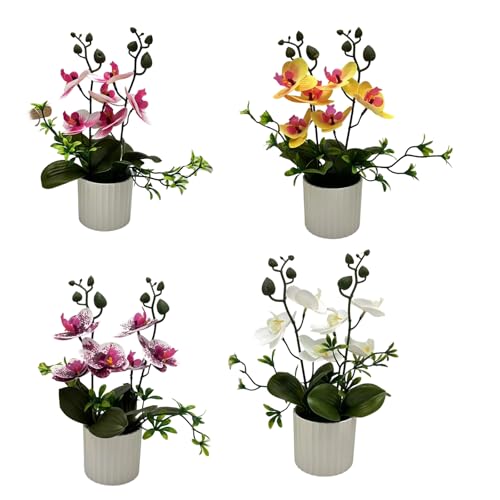 Orchidées papillon artificielles de qualité supérieure avec éclairage LED