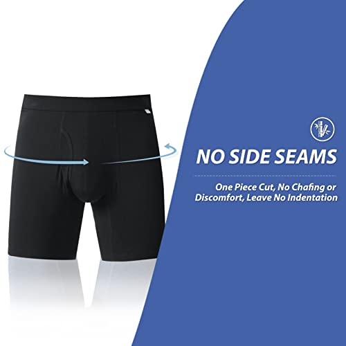 Image of BAMBOO COOL Men's Ultra ComfortSoft Underwear, Moisture Wicking & Breathable No Ride Up Boxer Briefs with Fly, Multipack