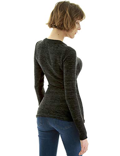 AmélieBoutik Women Cotton Blend Crewneck Long Sleeve Cable Knit Pullover Sweater3