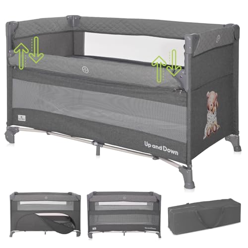 Lorelli 3 in 1 Babybett, Beistellbett und Laufstall Up and Down, Kinderbett...