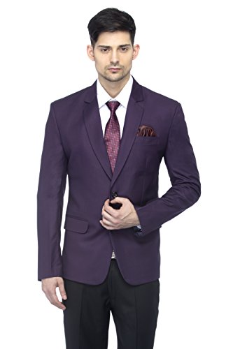 Image of FAVOROSKI Designer Men's Slim Fit Notched Lapel Single Breasted Solid Blazer