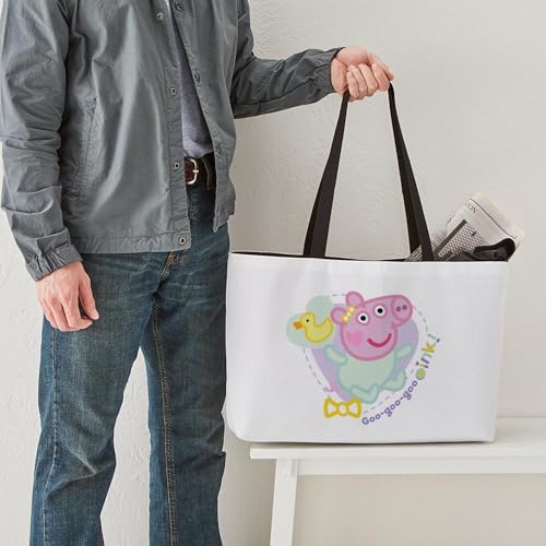 CafePress Peppa Pig: Goo Goo Oink 24"x13" Large Weekender Tote3