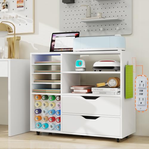 Craft Organization and Storage Cart Compatible with Cricut Machin...