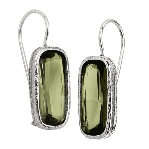 Silpada 'Olivine' Green Cubic Zirconia Drop Earrings in Sterling Silver2