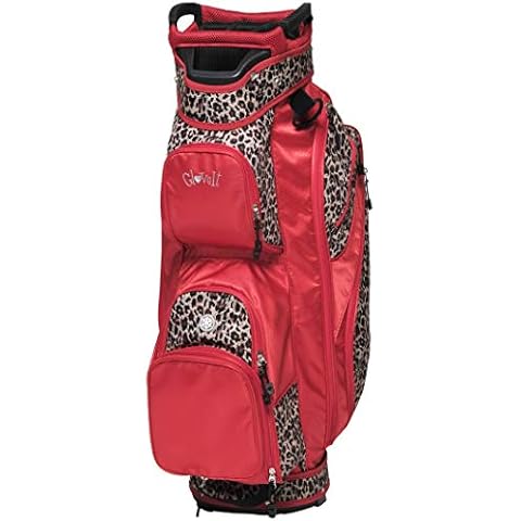 Glove It Ladies’ Golf Bag - Lightweight, Nylon Cart Bag with 14 Dividers, Putter Well, Rain Hood & 9 Easy-Access Pockets, Leopard Cover
