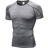 Photo Gallery anawakia maglietta da uomo a compressione a maniche corte da uomo, a compressione, per allenamento (grigio scuro, piccolo) Photo Gallery anawakia maglietta da uomo a compressione a maniche corte da uomo, a compressione, per allenamento (grigio scuro, piccolo)