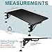 Yaocom Foldable Desk Extender 24 x 12 Inch Keyboard Tray Keyboard Extender for Desk Table Mount Arm Rest Shelf Foldable Keyboard Drawer Tray for Dorm, Office, Kitchen Bar, RV Countertop, Black