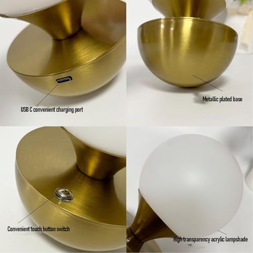 Lámpara de mesa LED Zunate para niños, recargable USB miniatura 3