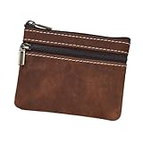 SHYYOULQE Traditional Fashion Troubled Leather Card Owner with Natural Film Development Plan Permanent Wild Horse Hide Bag
