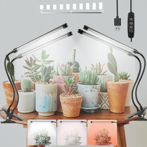 Image of Sunny Power Clip On Grow Lights for Indoor Plants Full Spectrum for Seeding