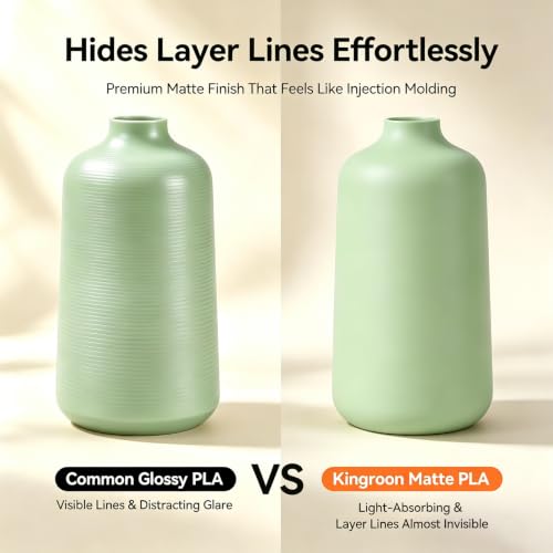 Image of Kingroon Matte PLA Filament 1.75mm 3D Printer Filament Matte Green 1kg Dimensional Accuracy + /- 0.02 mm