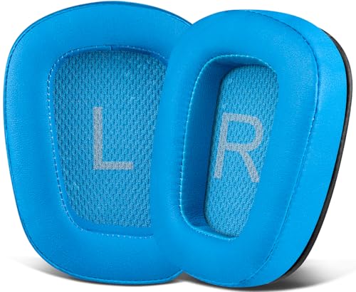 Image of SOULWIT Protein Leather Ear Pads Cushions Replacement for Logitech G35 G930 G933 G935 G633 G635 G533 G430 G431 G432 G433 Gaming Headset, Earpads for G332 G230 G231 G233 Headphones - Blue