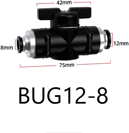 Reducing BUG Manual Valve, Pneumatic Pipe Valve,(1PCS) (BUG12-8)